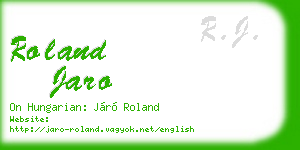 roland jaro business card