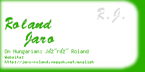 roland jaro business card